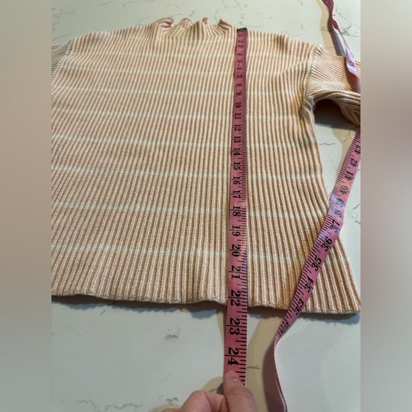 SAYLOR Reformation Pink Striped Sweater Wool Blend XS/S - Picture 7 of 8